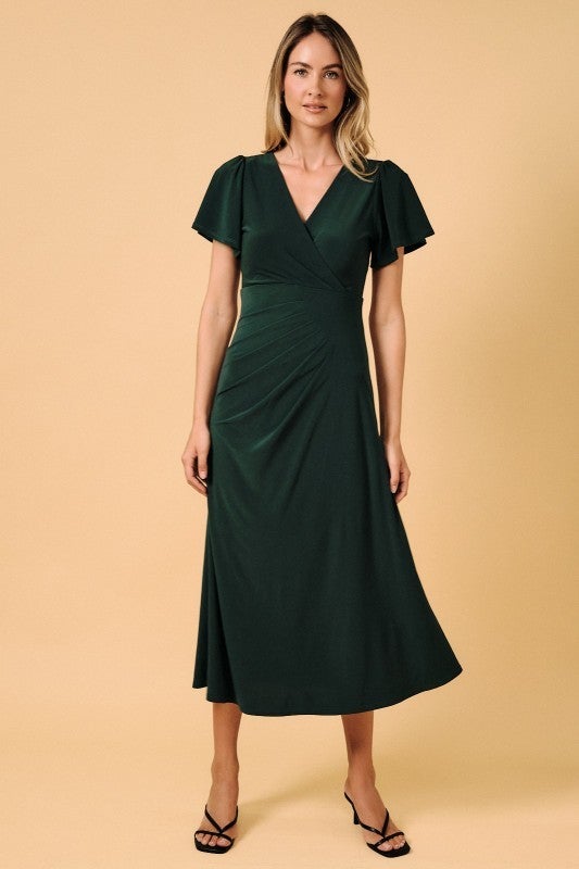 one shoulder black dress midi Wrap One-Shoulder in Black accessorize to complete the performace dress shirts Closure type:Hook & loop Vintage See You Monday